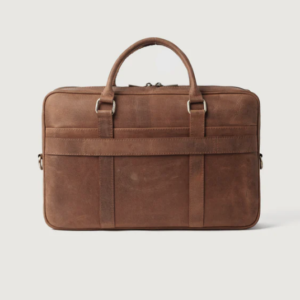 The Preston Vintage Tan Leather Briefcase